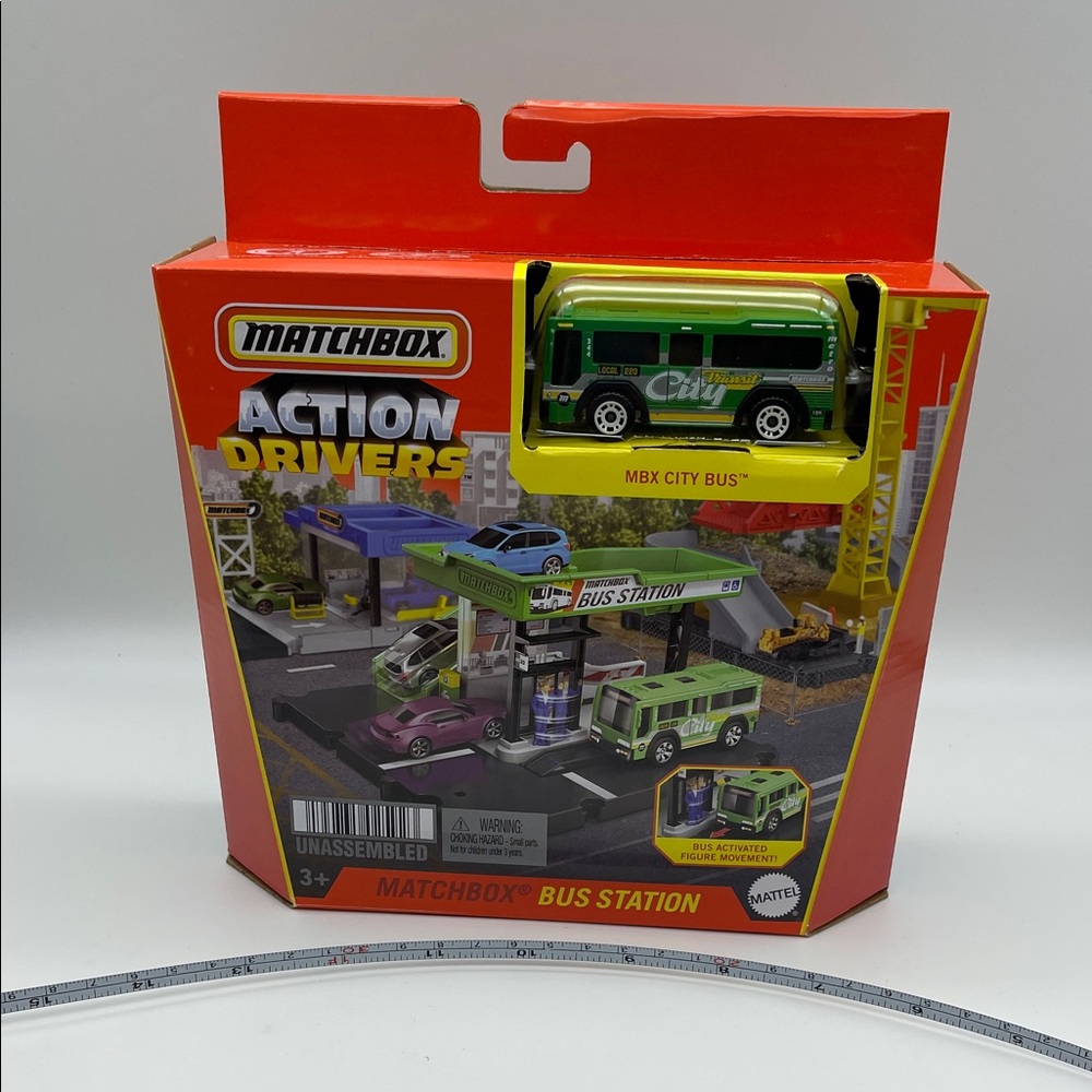 Match Action Drivers Bus Station Playset